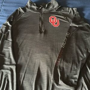 Oklahoma sooners 3/4 zip dry fit pull over